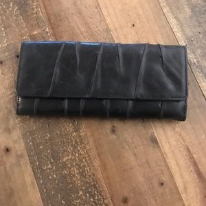 Black leather HOBO wallet